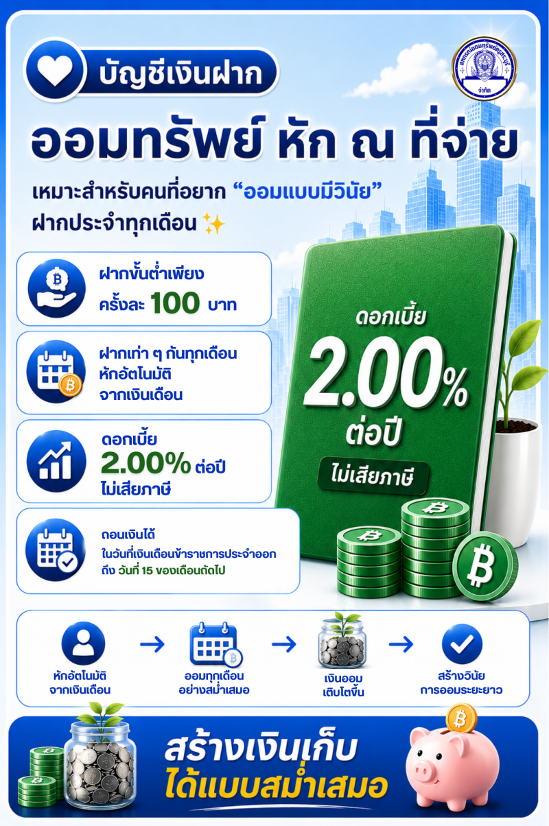 เงินฝาก-เล่มเขียวหักที่จ่าย
